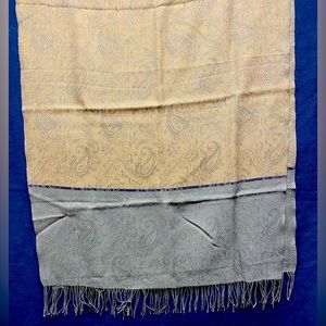 Pashmina Wrap Scarf Olive Green Gold 74”long x 25”wid…